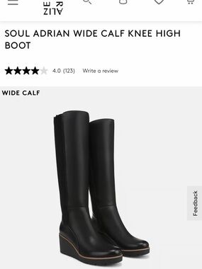 Naturalized Adrian Wide Calf Knee High Boot - Black